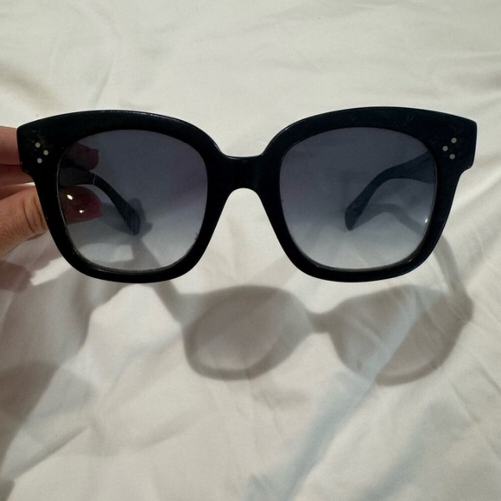 Celine Black Oversized Sunglasses with Gradient Lenses